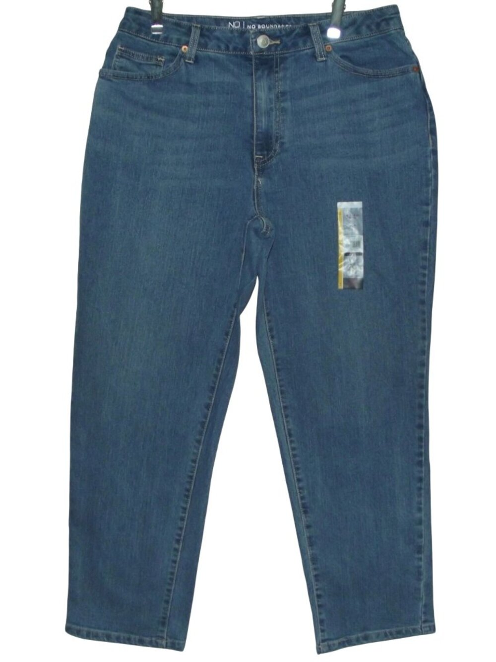 No Boundaries Crop Mom Jeans Junior Womens 11 x 26"inseam High Rise stretch NOBO
